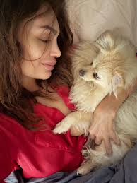 Morning cuddles ♥️ who else has cute baby puppy cuddle pics?