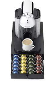 Pods are kinda pricey but they are cheaper than a coffee shop. Amazon Com Nifty Vertuoline Rolling Coffee Pod Drawer Satin Black Finish 40 Pod Capsule Holder Compact Under Coffee Pot Storage Office Or Home Kitchen Counter Organizer Kitchen Dining