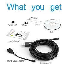 7mm Usb Endoscope Inspection Camera 2 0 Mp Cmos Snake Camera Borescope 2 In 1 Flexible Hd