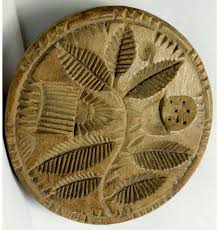 5 Hand Carved Wood Butter Print With Deeply Carved Stylized Leaves Acorn Basket And Rare Odd Civil War Wooden Butter Mold Antique Butter Molds Butter Molds
