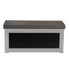 Some of the best meetings happen around a coffee table, often times spent frantically looking for something to sketch an idea on. Household Essentials Chalkboard Coffee Table White Home