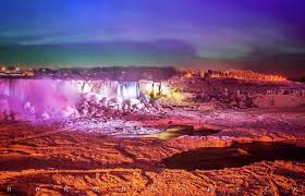Northern Lights On Niagara Falls Scrapbook Com Incredible Places Beautiful Places Beautiful Nature