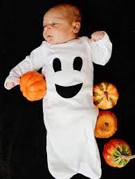 Baby Ghost Gown Neutral Baby Clothing Halloween Ghost Costume Etsy