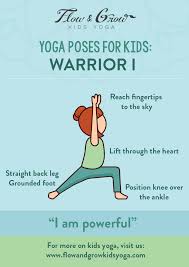 Yoga Poses For Kids Warrior I Kids Yoga Poses Yoga For Kids Childrens Yoga