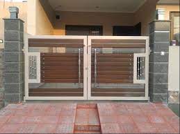 The double open, swing gate can open up wide to allow even big vehicles to enter the building. Indian Gate Design For Home Front Gate Design House Main Gates Design Home Gate Design