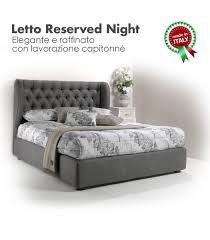 La struttura può essere realizzata con spigolo dritto o stondato. Letto Contenitore Reserved Night Elegante Design Moderno Testiera Legno