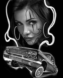 ⬇️⬇️subscribe youtube⬇️⬇️ please tag us your ride. Pin By Yacotattoo On Black And Grey Chicano Art Lowrider Tattoo Chicano Tattoos