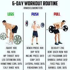 6 Day Muscle Building Workout By Musclemonsters Ill Be The First To Admit You Dont Have To Be In T Gym Tips 6 Day Workout Routine Muscle Building Workouts