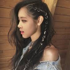 Blackpink Rose Cabelos Estilosos Penteados Cabelo Longo