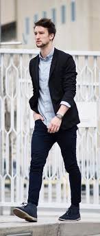 Black Blazer Outfit Men Marcelfloruss With A Business Casual Combo With A Black Blazer Light Blue Button Shirt Black Chinos Bla Blazer Outfits Men Black Chinos Men Boots Outfit Men
