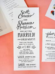 Hand Lettered San Diego Wedding Invitations Wedding Invitation Wording Examples Wedding Invitation Wording Informal Fun Wedding Invitations