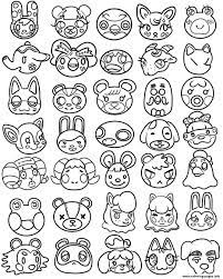 Here are complex coloring pages for adults of animals. Print Animal Crossing Kawaii Cute Head Coloring Pages Kawaii Coloring Pages Animal Coloring Pages Animal Crossing Tattoo
