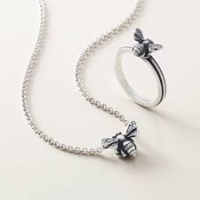 Maybe you would like to learn more about one of these? Honey Bee Necklace And Honey Bee Ring Jamesavery Bee Necklace Bee Ring Handmade Silver Jewellery