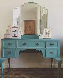 Stunning Dressing Table In Autentico Vintage Turquoise Dressing Table Paint Shabby Chic Interiors Furniture Restoration