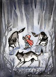 Little Red Wolf Hunter By Marydoodles On Deviantart Mary Doodles Red Riding Hood Art Red Wolf