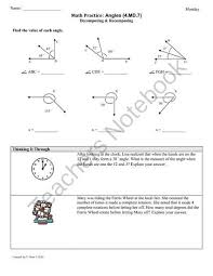 4 Md 7 Angle Measurement 4th Grade Common Core Math Worksheets From Commoncoreresources On Teac Common Core Math Worksheets Common Core Math Math Worksheets