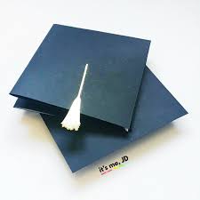 Cut two pieces of black ribbon measuring the length from corner to corner. 4 Easy Diy Graduation Card Ideas