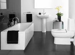 #06 black and white bathroom tiles combined with wallpaper or paint. Bathrooms Today Are More Than Just The Room In The Home Where You Go To Have A Bath Modern Bathroom Design Bathroom Furniture Modern Bathroom Interior Design