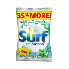Surf laundry detergent is the freshest clean in cold water and available in great fragrances that infuse your clothes and helps lift your senses. Surf Detergent Powder Anti Bacterial 1 1kg Pouch