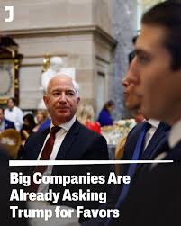 Amazon helped fund Donald Trump's inauguration. The retail giant and the  insurer UnitedHealth waited less than a day to start begging the new  administration to shut down their shareholders' calls for transparency: