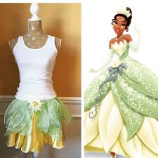 We begin the task of hunting for fabric and trying to figure out the 'how' to put this together. Tiana Princess And The Frog Inspired Running Skirt Athletic Costume Princess Running Costume Disney Half Marathon Outfits Princess Tiana Costume