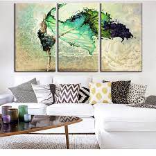 Large wall art, canvas painting for bedroom, dining room and living room, buy art online. Abstract Home Decorative For Bedroom 3 Piece Canvas Art Girl Dancing Canvas Painting For Living Room Wall Art Decoration Poster 3 Piece Canvas Art Canvas Art Wall Decor Diy Canvas Art