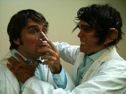 Many happy returns to Chris Goddard (pictured here in what he maintains is  definitive proof that he's the handsomer twin). He is, unfortunately for  me, only the second best brother in the