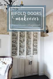 Prettifying My Plain Bifold Doors French Blue Cottage In 2020 Bifold Doors Makeover Bifold Doors Cottage Style Doors