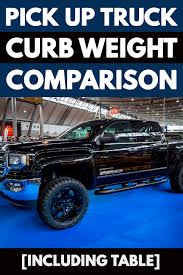 Pick Up Truck Curb Weight Comparison Including Table