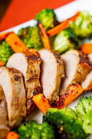 Prepare the teriyaki pork loin oven on a plate and garnish it with sesame seeds. Sweet Teriyaki Pork With Garlic Oven Roasted Vegetables The Love Nerds