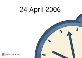 April 24 is the 114th day of the year (115th in leap years). April 24 2006 Monday What Happened On 4 24 2006 Takemeback To