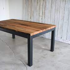 Buy kitchen metal tables and get the best deals at the lowest prices on ebay! Industrial Steel Frame Dining Table 1 5 2 Reclaimed Top What We Make