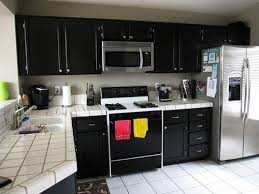 painted black kitchen cabinets before
