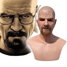 Halloween Walter Witte Latex Hoofddeksels Halloween Realistische Thriller  Cosplay Gezicht Menselijke Rekwisieten Grappig Cosplay Breaking Bad Masker 