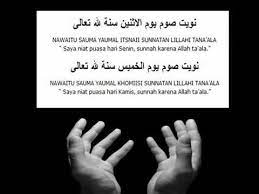 Niat Puasa Sunah Senin Kamis Dan Qadha