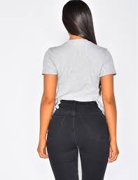 Pantalon taille haute patte d eph. Jeans High Waist Mit Weitem Beinabschluss Jeans Industry