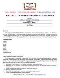 En este tipo de análisis literario, prevalece la exploración hacia la mentalidad y la importancia de los instintos a nivel conductual de los personajes. Calameo Proyecto De Trabajo Poemas