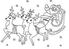 Babbo Natale Con Slitta Renne Che Tirano La Slitta Disegno Con Stelle Babbo Natale Natale Ricamo Disegni