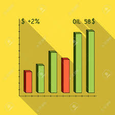 Oil Price Chart Oil Single Icon In Flat Style Vector Symbol Stock