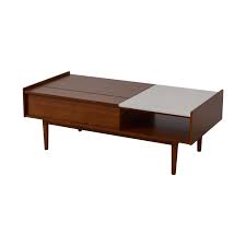 West elm's selection of modern coffee tables complements any modern living space. 49 Off West Elm West Elm Mid Century Pop Up Walnut And Marble Coffee Table Tables