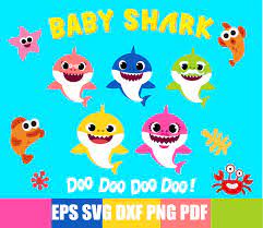 Download Baby Shark Svg Shark Family Svg Daddy Shark By Svggyn On Zibbet
