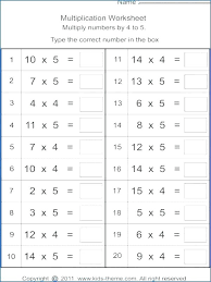 Multiplication Time Tables Worksheet Charleskalajian Com