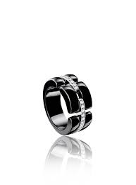 Chanel Ultra Ring In 18k White Gold Black Ceramic And Diamonds Medium Version Ultra Black Gold Ring Beautiful Jewelry Diamonds Jewelry