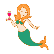 Download Mermaid With Wine Cuttable Design