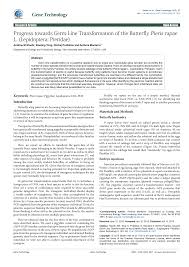 Progress towards Germ-Line Transformation of the Butterfly Pieris rapae L.  (Lepidoptera: Pieridae)