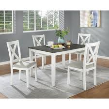Founded in 1985 by a group of furniture veterans, progressive furniture quickly grew to become a major supplier of occasional tables, bedroom furniture, dining room furniture and entertainment centers. Anya 5 Piece Dining Room Set Distressed White Furniture Of America Furniture Cart