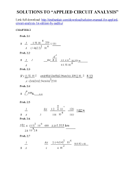 Download Solution Manual For Applied Circuit Analysis 1st Edition By Sadiku Download Solutions Manual Analysis