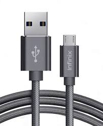 Infinix Xpl03 Metal Single Micro Usb Data Cable 1000 Mm Grey Usb Data Cable Micro Usb