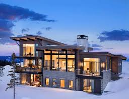 Modern Mountain Home Boasts Chic And Stylish Living In Montana With Images Modern Mountain Home Mountain Home Exterior Mountain House Plans