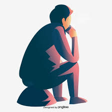 A Man Sitting On A Stone Thinking Vector And Png Man Sitting Pop Art Illustration Font Illustration